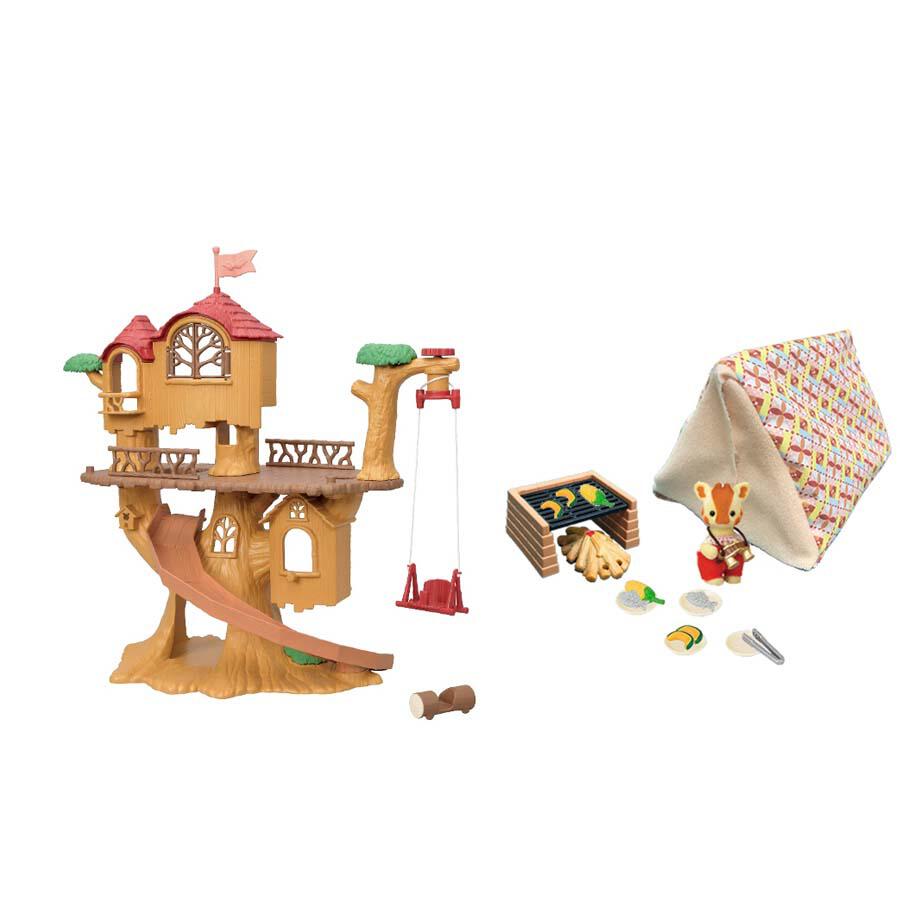 Sylvanian Families - Комплект за подарък Приключенска къща на дърво - Издание за къмпингари