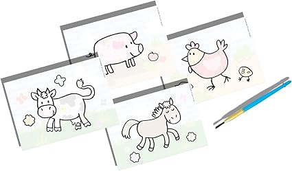 Barvanje z vodo - Kmečke živali