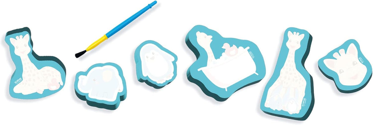 Sophie la girafe - Barvanje v kopeli z vodo