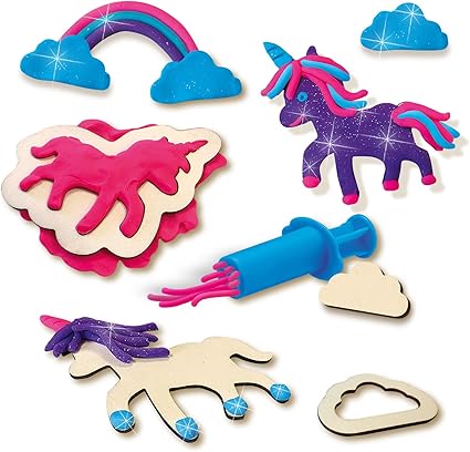 Plastelin - Neonski bleščice samorogov