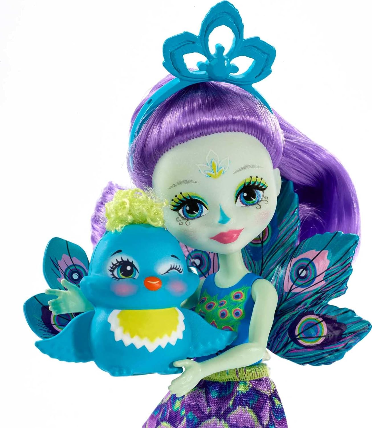 Mattel Enchantimals Мини кукла - Patter Peacock & Flap (FXM74)