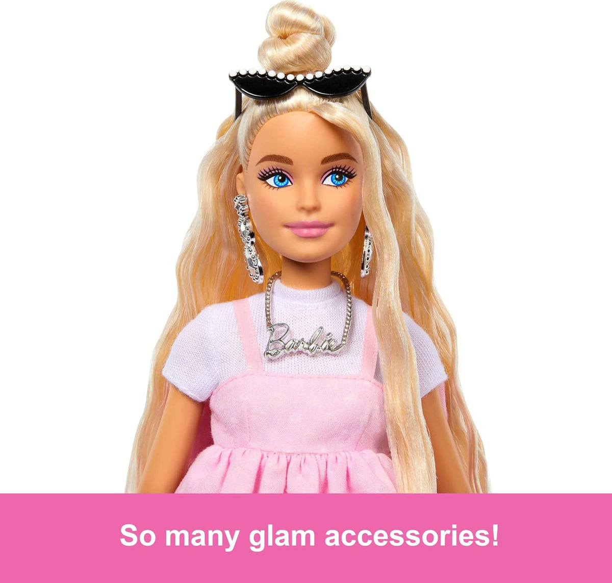 Barbie Deluxe Style utka v pastelno rožnati Barbiecore obleki