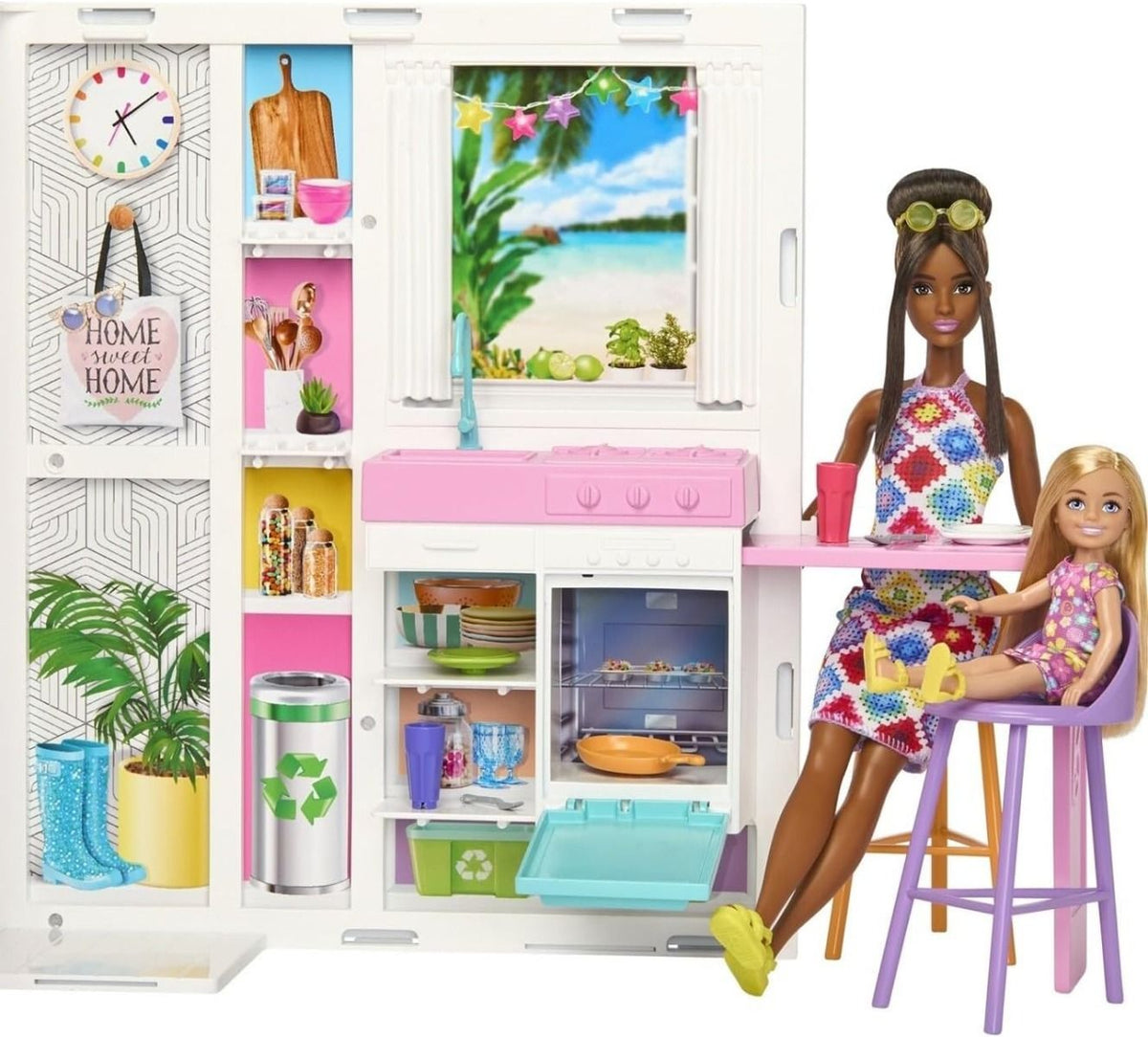 Barbie počitniška hiška z Barbie lutko (HRJ77)