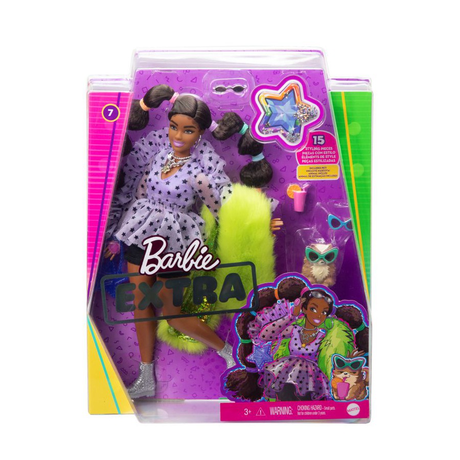 Mattel Barbie Extra: Bobble Hair Lutka Temne Polti (GXF10)