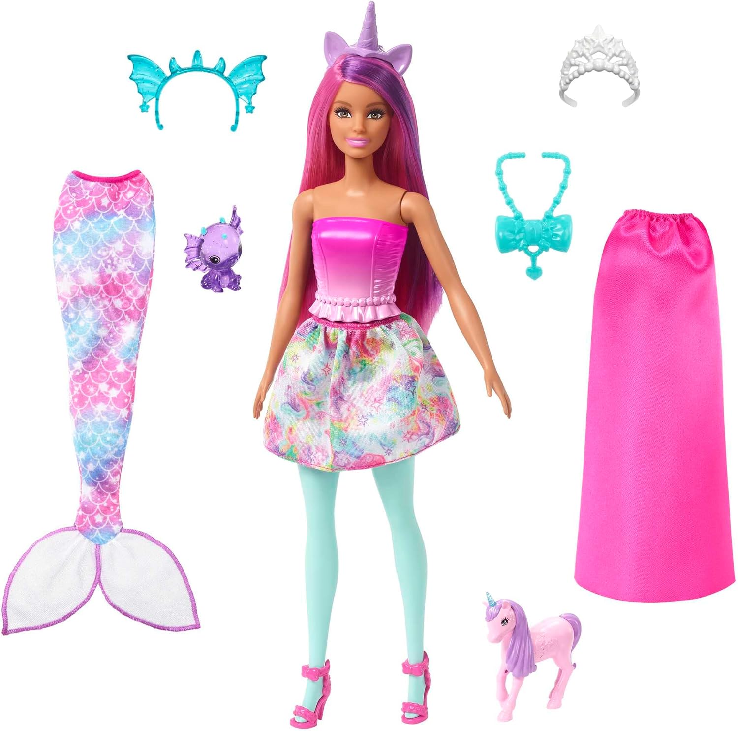 Mattel Barbie: Кукла за обличане с опашка на морска сирена и крило (HLC28)