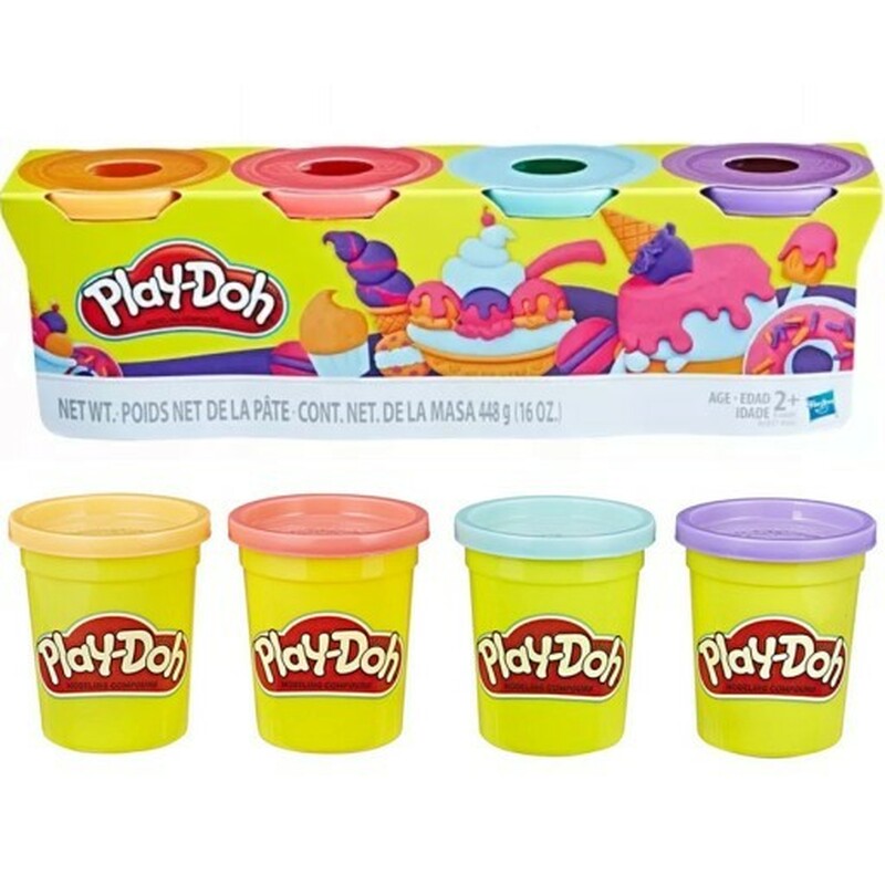Hasbro Play-Doh Sweet Color кутии (пакет от 4 броя) (E4869)