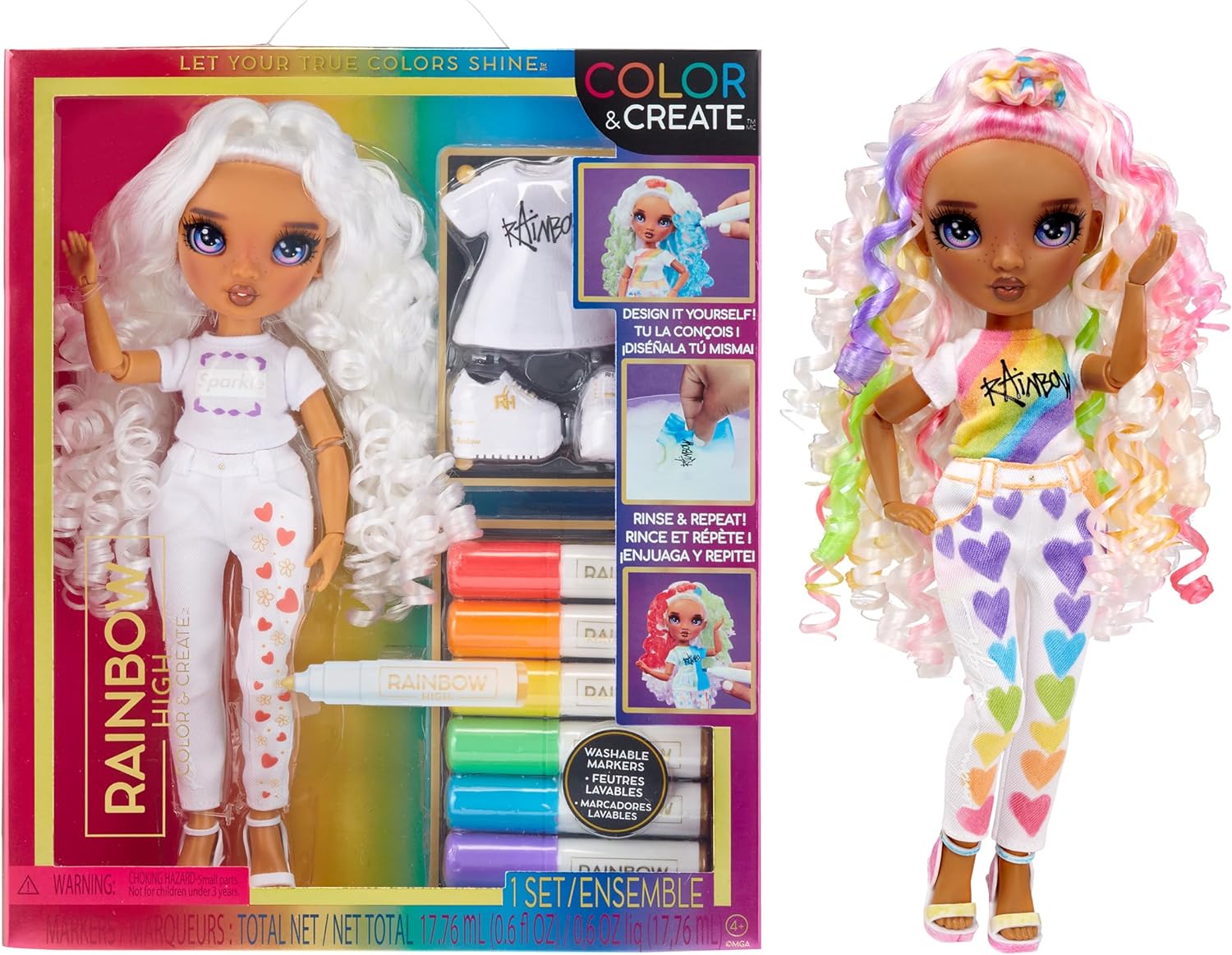 MGA Rainbow High: Color & Create DIY Модна кукла (594147EUC)