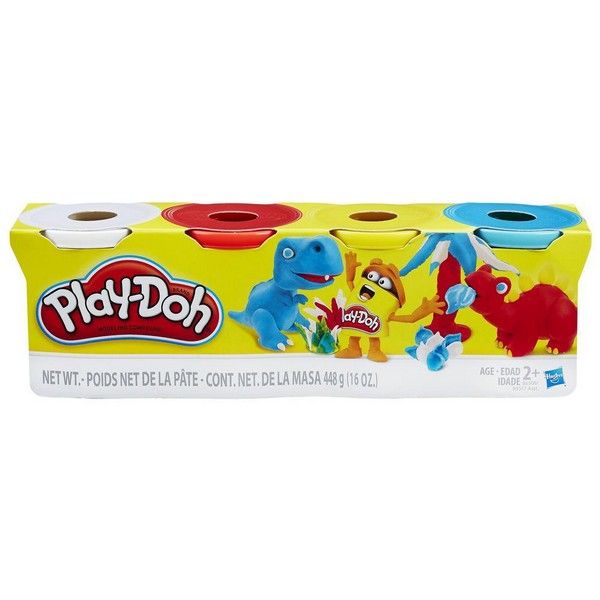 Hasbro Play-Doh - Класически комплект цветни тубички (опаковка от 4 броя) (B6508)