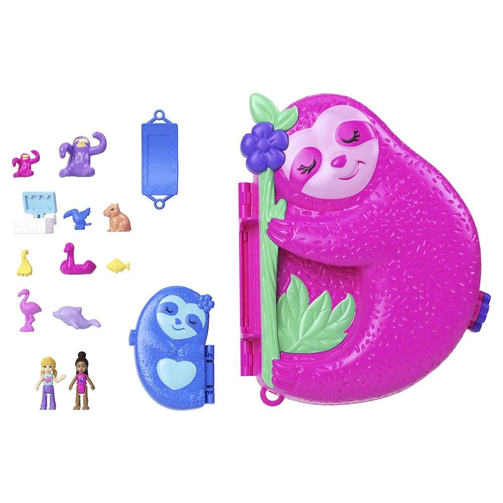 Mattel Polly Pocket: Чанта с плюшени ленивци 2 в 1 (HRD40)
