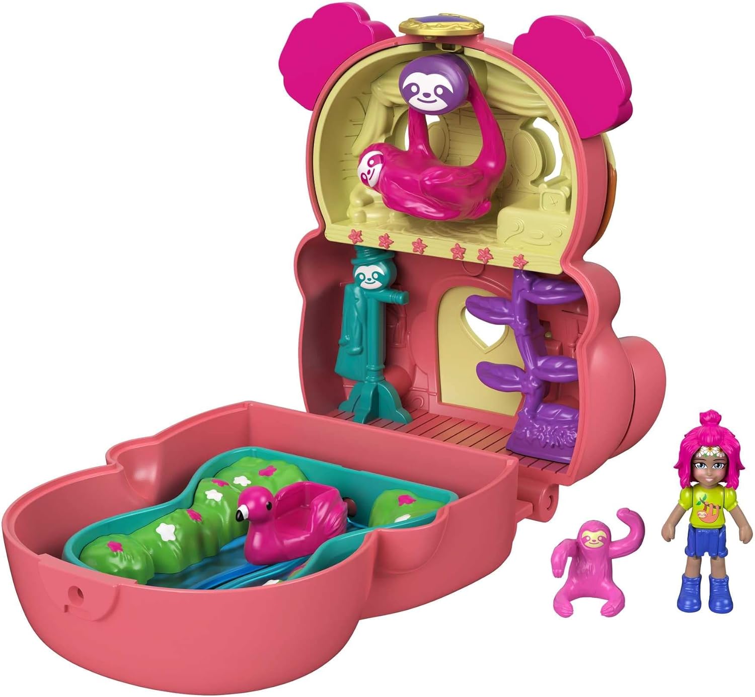 Mattel Polly Pocket: Завърти и отвори - Ленивец (GTM59)