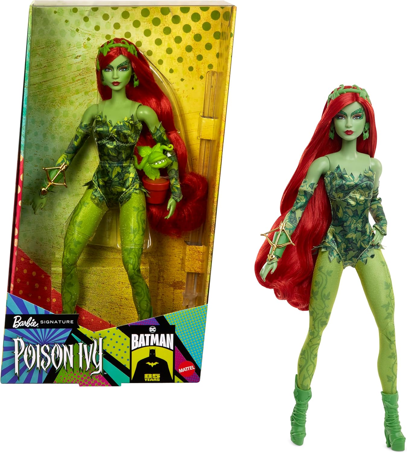 Mattel Barbie Signature DC: Batman 85 години - кукла Poison Ivy (HRM51)
