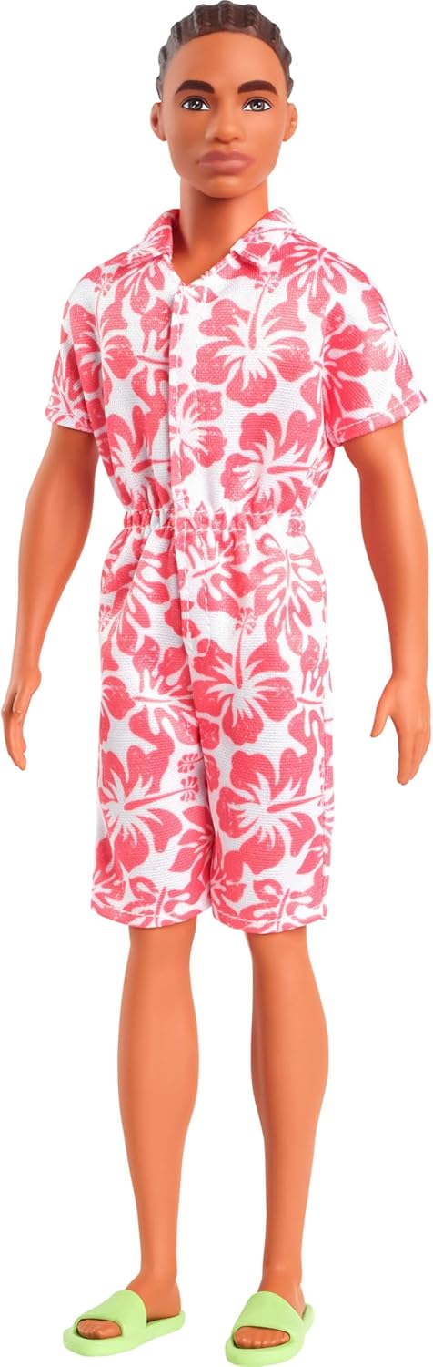 Mattel Barbie: Ken - Кукла в хавайски цветен гащеризон с кафява коса (HYT99)