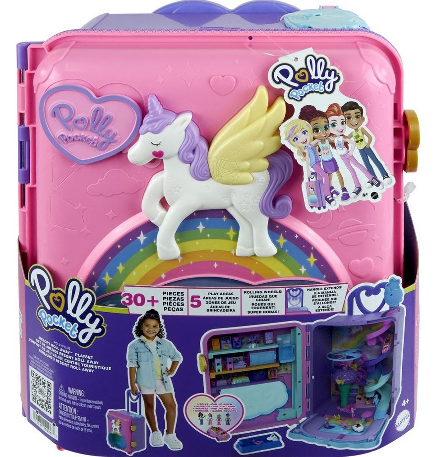 Mattel Polly Pocket: Pollyville - Resort Roll Away комплект за игра (HKV43)