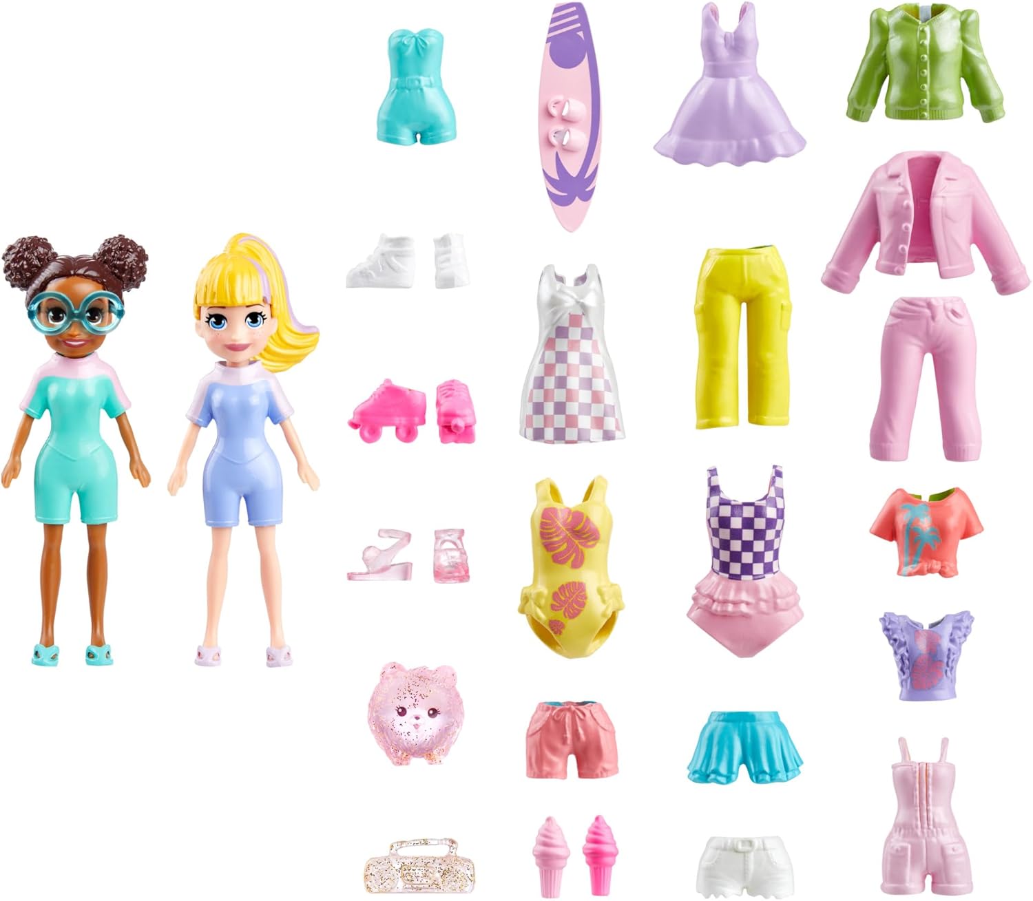 Mattel Polly Pocket: Смяна на цвета - комплект за игра на плажа (HRD61)