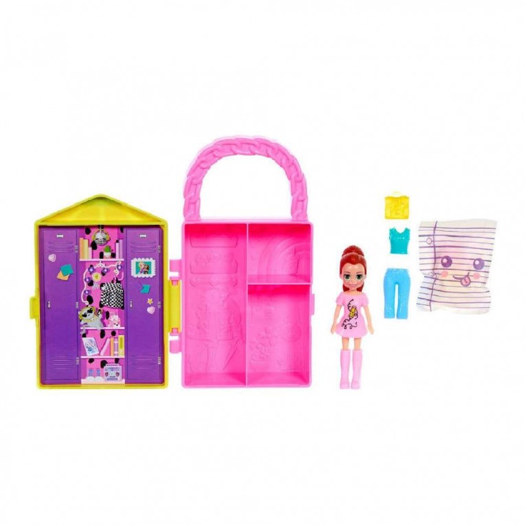 Mattel Polly Pocket - Кутия Lil' Styles жълта (HTV04)