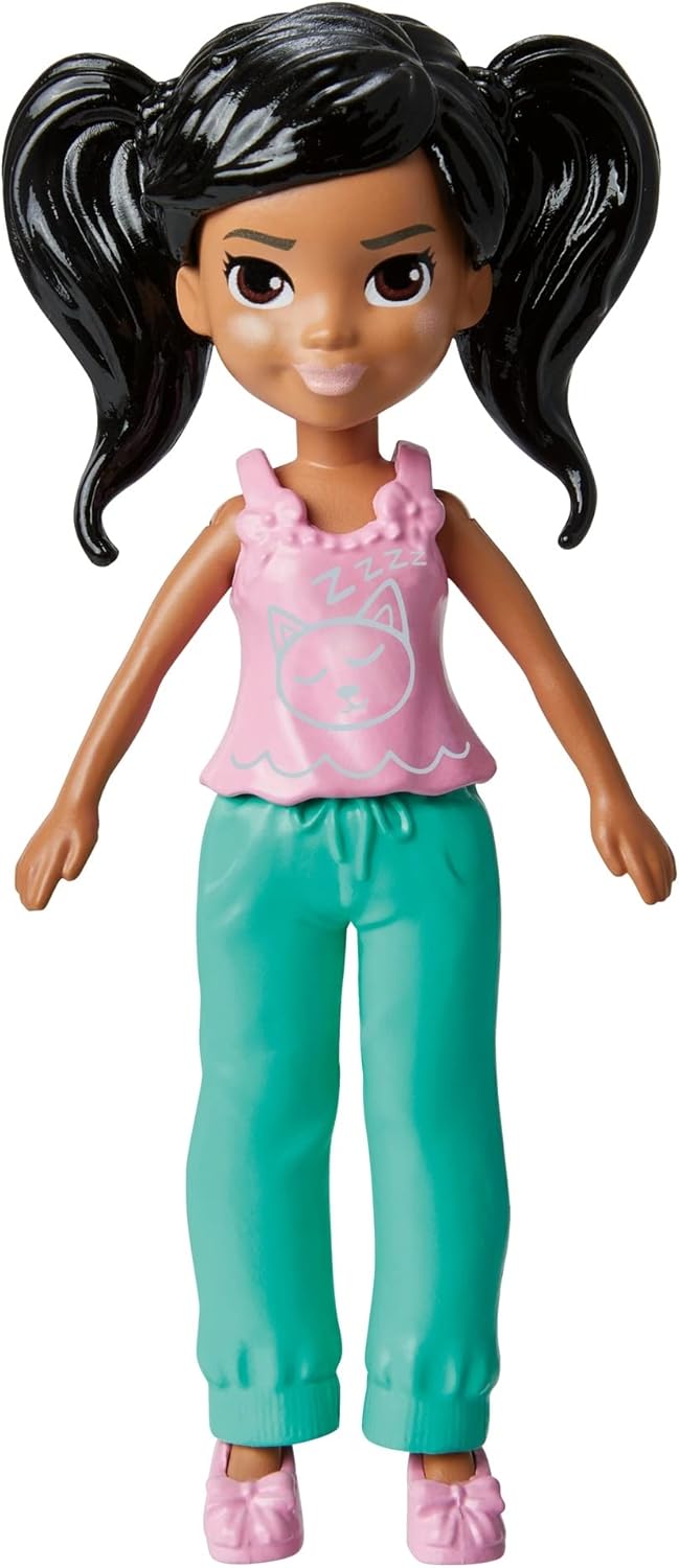 Mattel Polly Pocket - Кукла за релакс у дома с домашен любимец (HKV92)