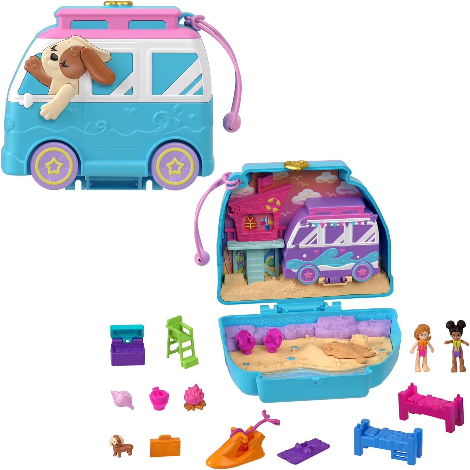 Mattel Polly Pocket: Комплект с морско пътуване с кученце (HRD36)