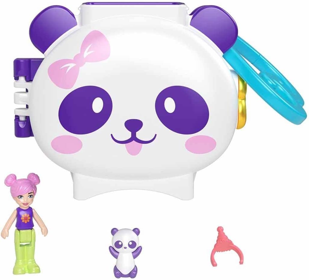 Mattel Polly Pocket Mini - Компактен комплект за игра с панди (HRD38)