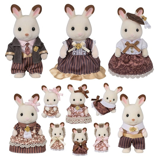Sylvanian Families – Юбилеен комплект „Семейство шоколадови зайчета“
