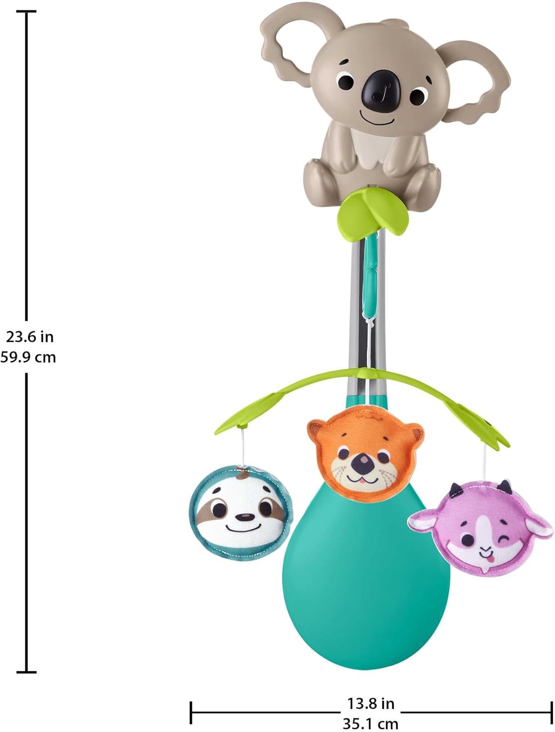 Fisher-Price - Мобилна играчка за детска количка 3 в 1 (HGB90)