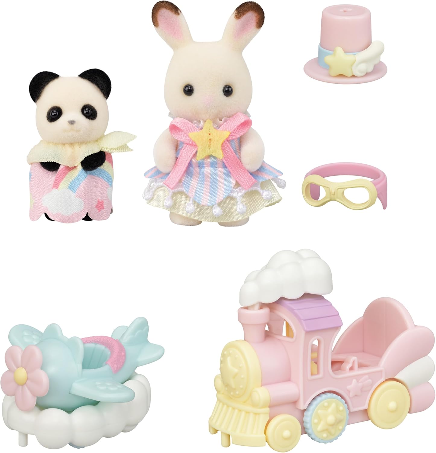 Sylvanian Families – Увеселителен парк, игрален комплект – Самолет и влак