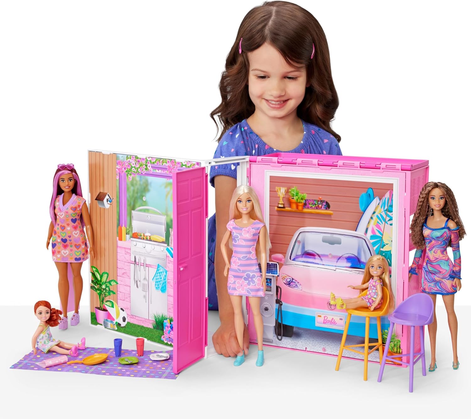 Barbie počitniška hiška z Barbie lutko (HRJ77)