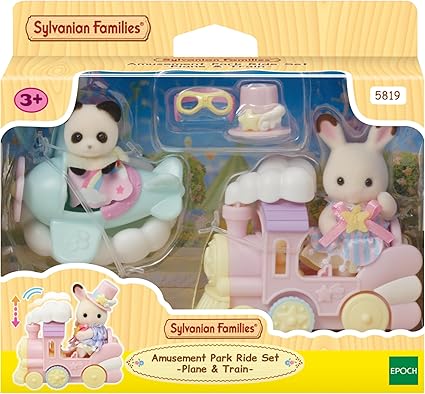 Sylvanian Families – Увеселителен парк, игрален комплект – Самолет и влак