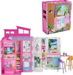 Barbie počitniška hiška z Barbie lutko (HRJ77)