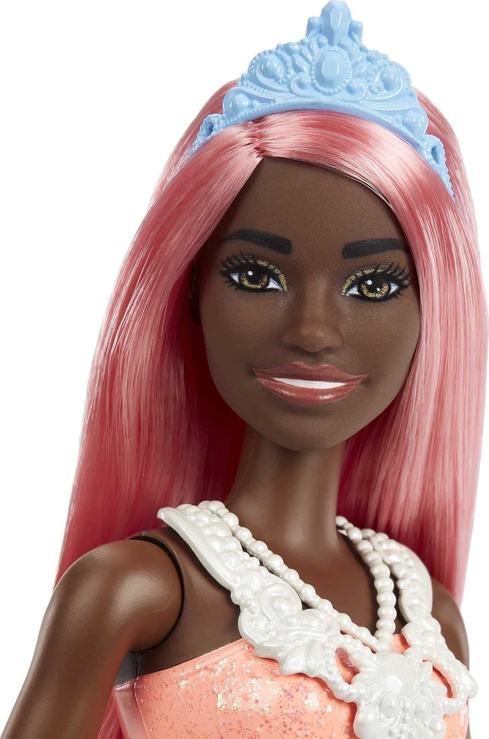 Mattel Barbie Dreamtopia: Принцеса с тъмен тен и светлорозова коса (HGR14)