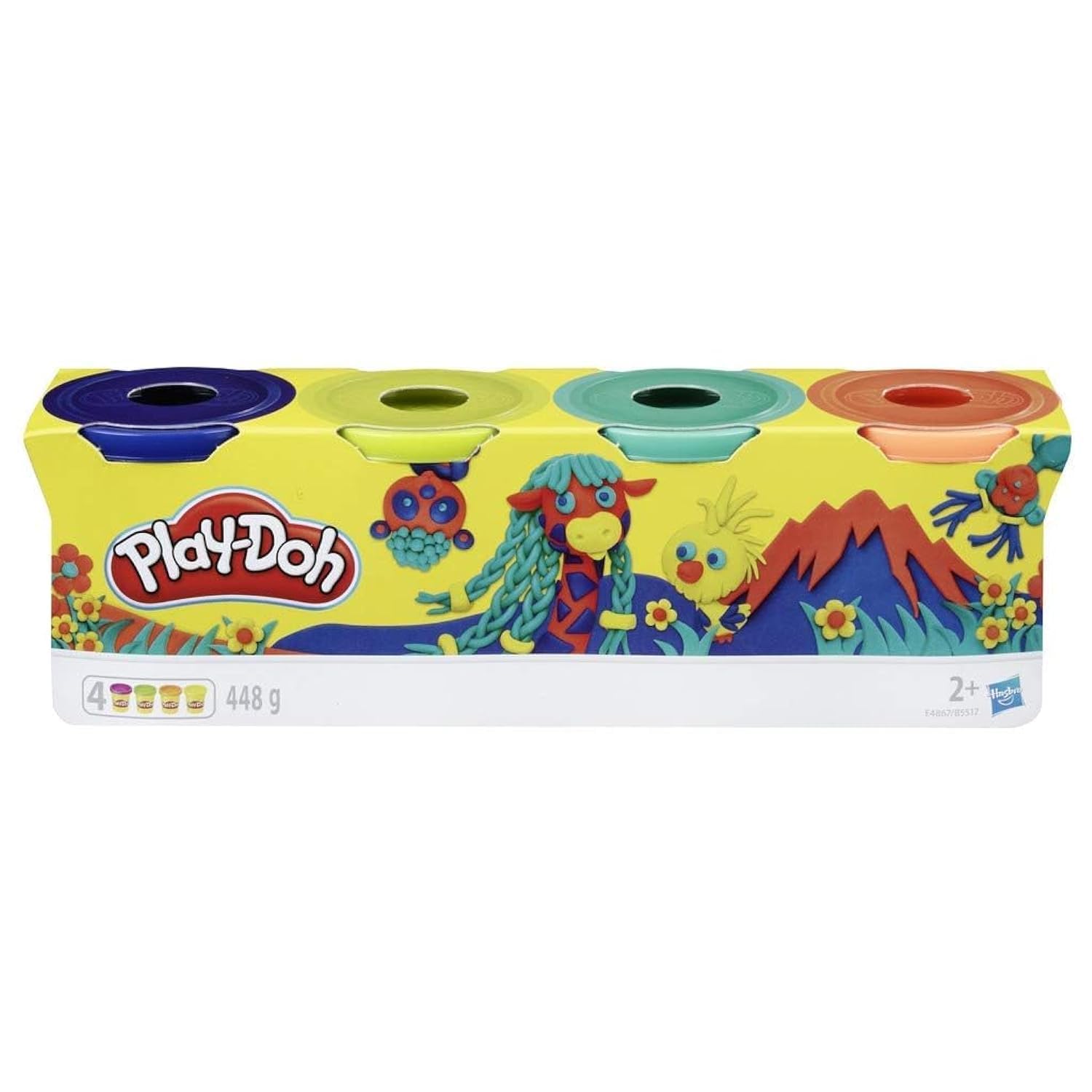 Hasbro Play-Doh Wild Color кутии (пакет от 4 броя) (E4867)