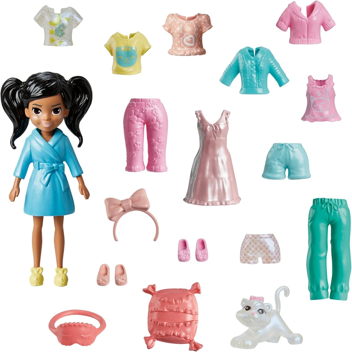 Mattel Polly Pocket - Кукла за релакс у дома с домашен любимец (HKV92)