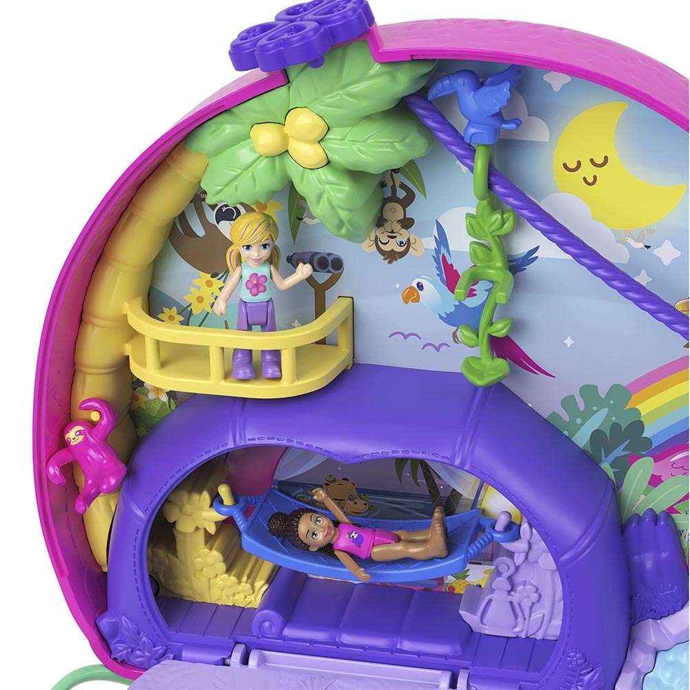 Mattel Polly Pocket: Чанта с плюшени ленивци 2 в 1 (HRD40)