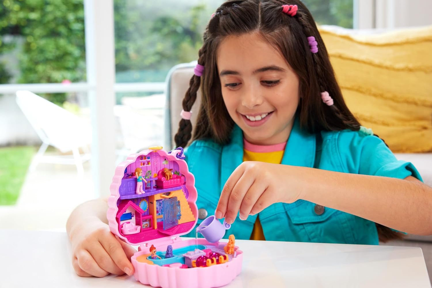 Mattel Polly Pocket: Компактна кутия за грижа и блясък - Пудел (HKV35)