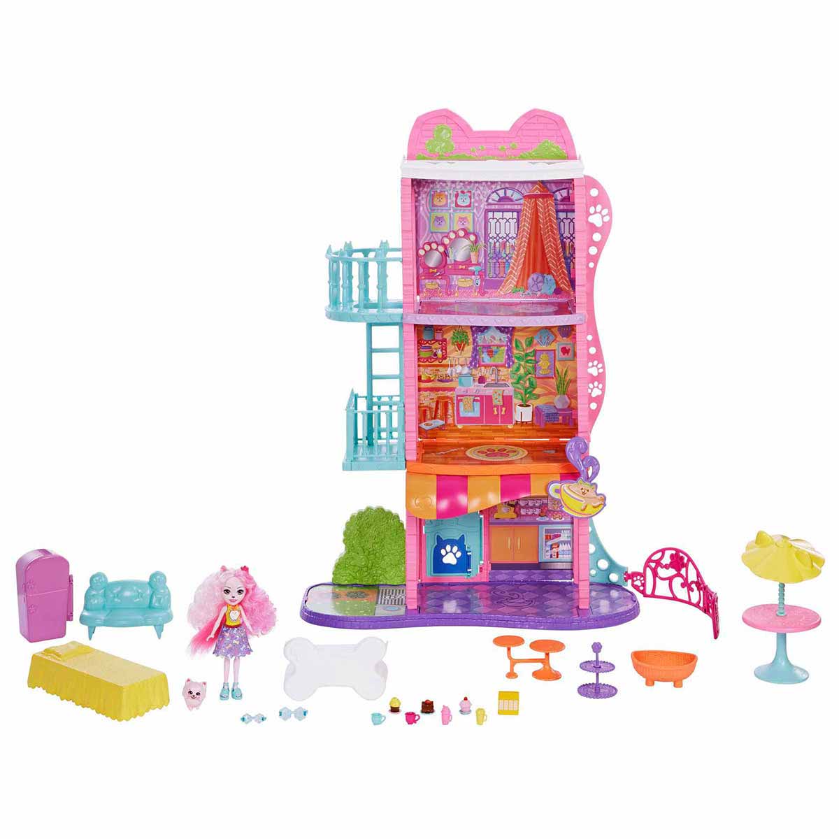 Mattel Enchantimals: Градски истории - Градска къща и кафе (HHC18)