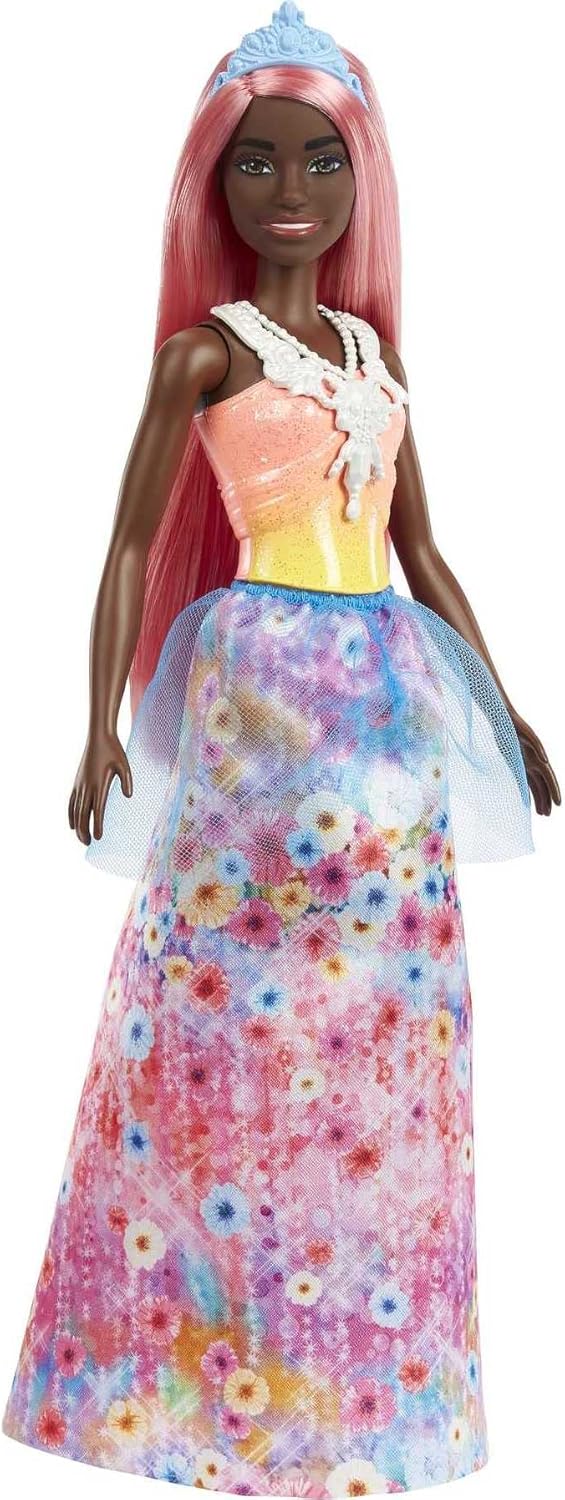 Mattel Barbie Dreamtopia: Принцеса с тъмен тен и светлорозова коса (HGR14)