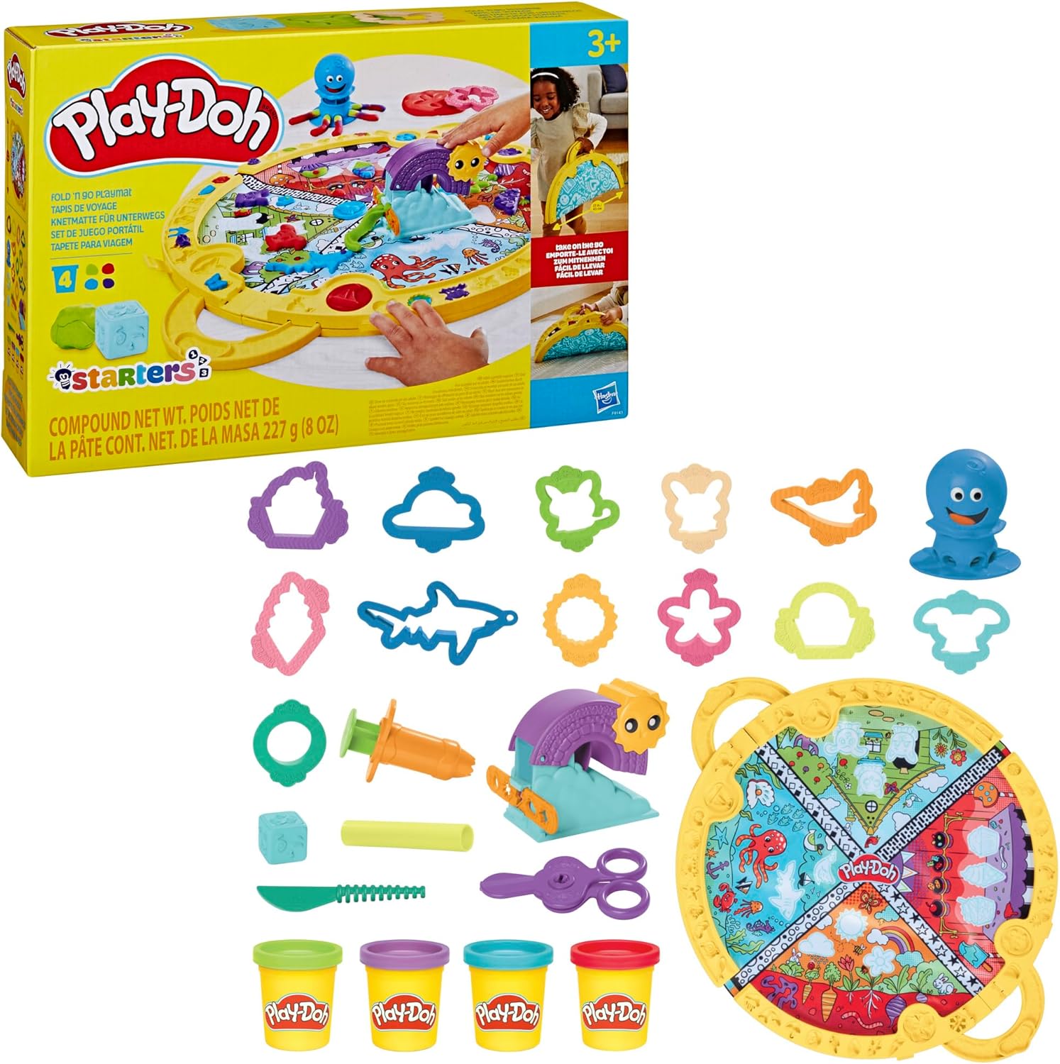 Hasbro Play-Doh Začetni set: Zložljiva igralna podloga (F9143)