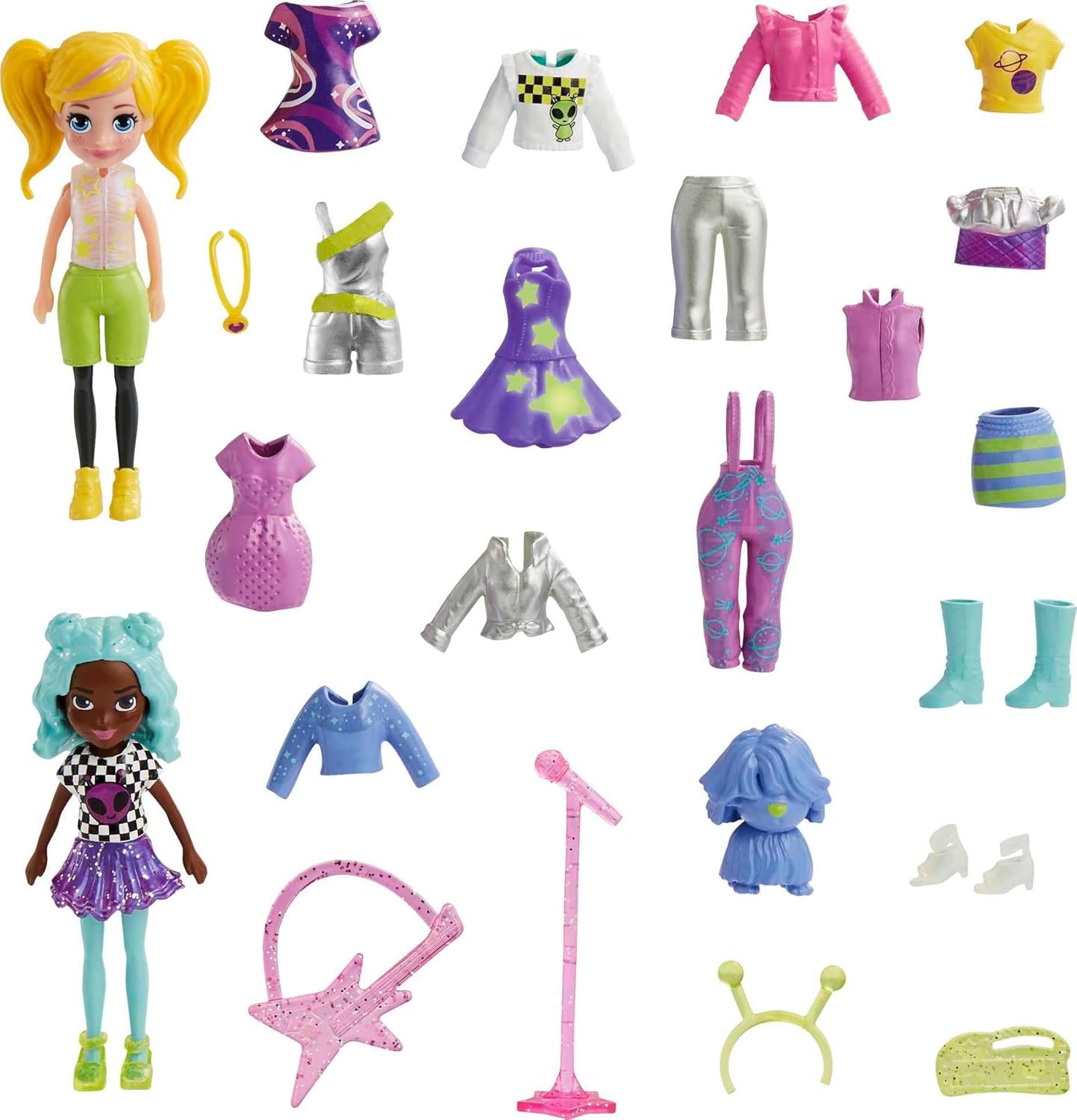 Mattel Polly Pocket - Моден комплект за звездната поп звезда (HKV97)