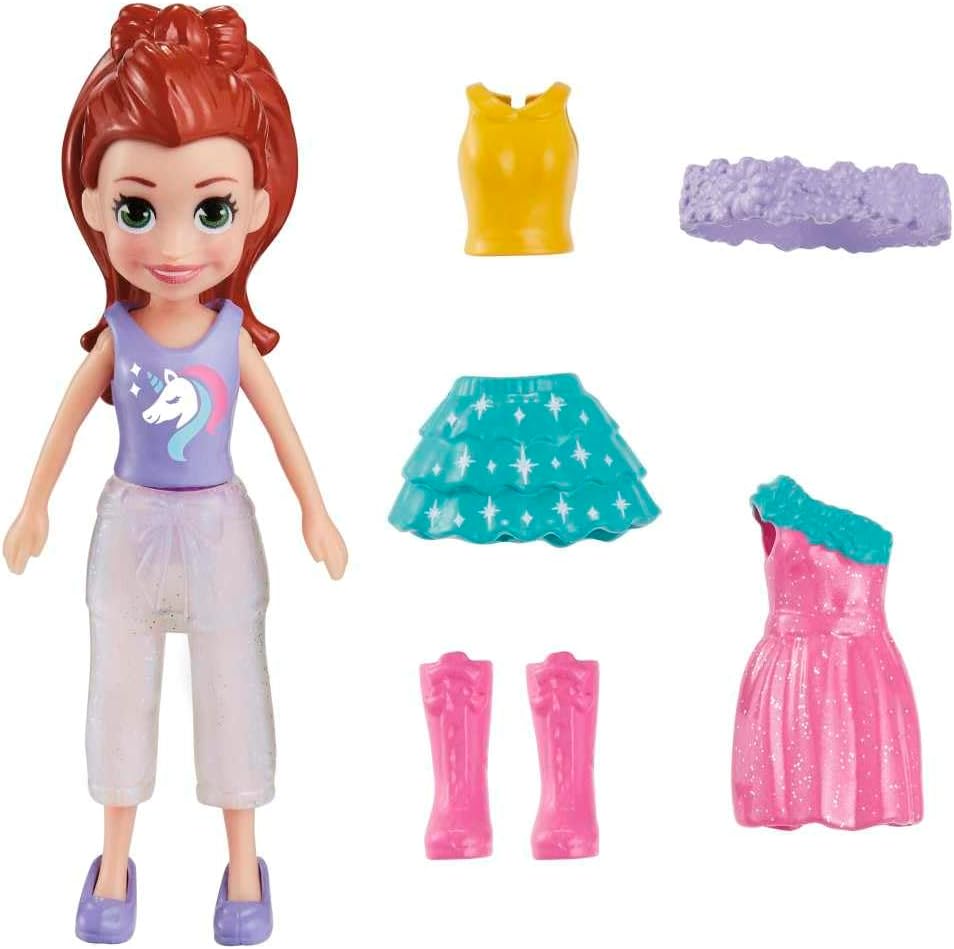 Mattel Polly Pocket - Модна кукла еднорог (HKV82)