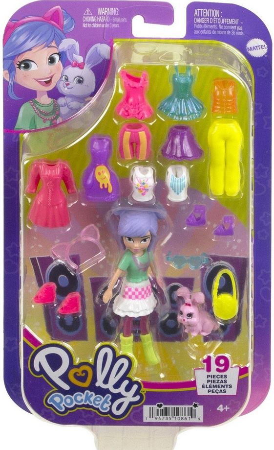 Mattel Polly Pocket - Кукла за сутрешна разходка с домашен любимец (HKV94)