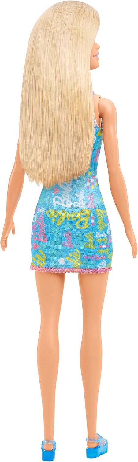 Mattel Barbie в лилава рокля с цветя – Блондинка с синя рокля (HGM59)