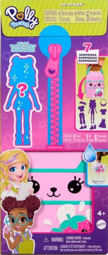 Mattel Polly Pocket - Кутия Lil' Styles жълта (HTV04)