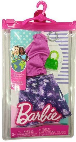 Mattel Barbie - Розова тениска с шотландско крило в лилав цвят (HJT19)