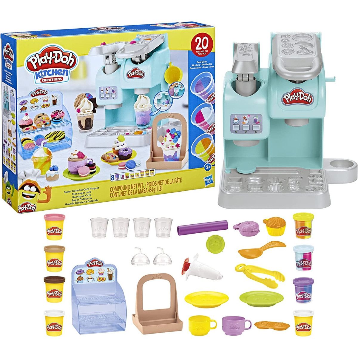 Hasbro Play-Doh: Супер цветно кафе комплект за игра (F5836)