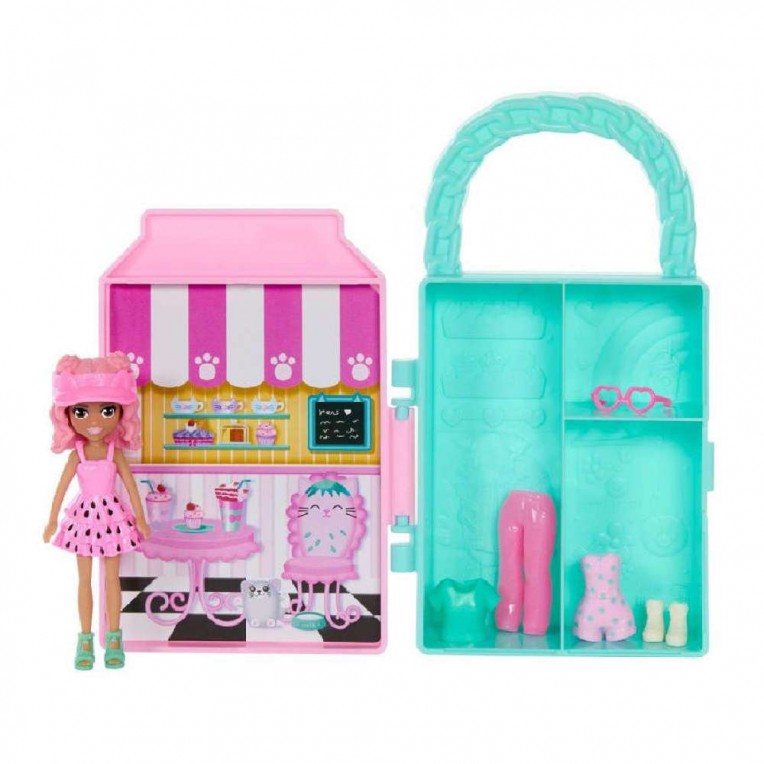 Mattel Polly Pocket - Калъф Lil' Styles розов (HTV01)